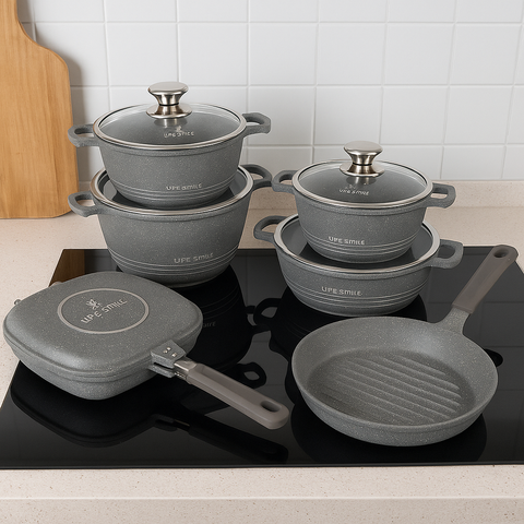 Conjunto de Ollas de Cerámica 19 Piezas Antiadherentes - Black Friday