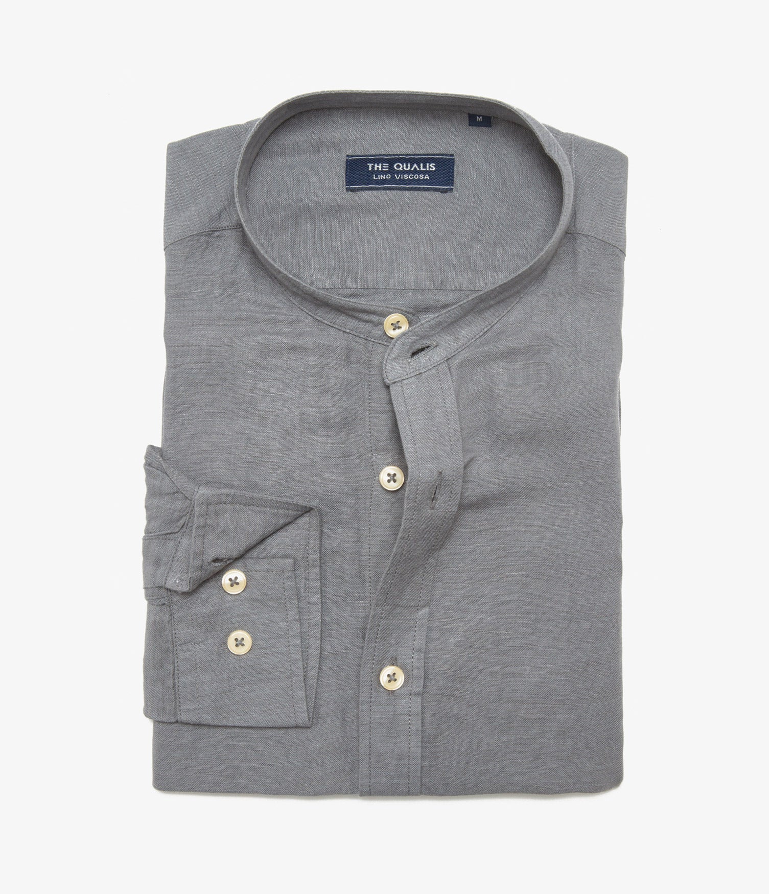 Camisa Hombre Lino Saonna M/Larga Gris